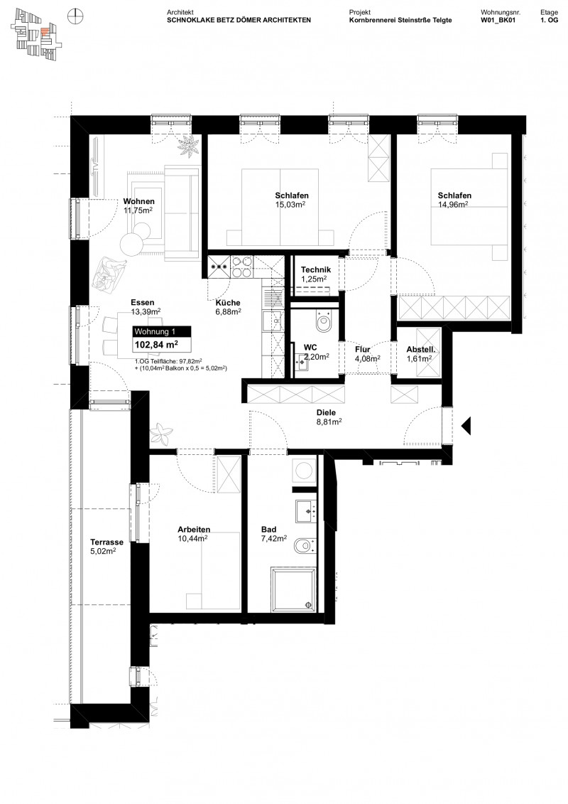 Grundriss Wohnung 3101