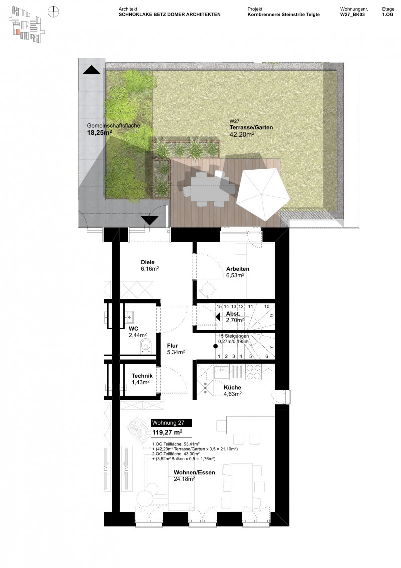 Grundriss Wohnung 1112