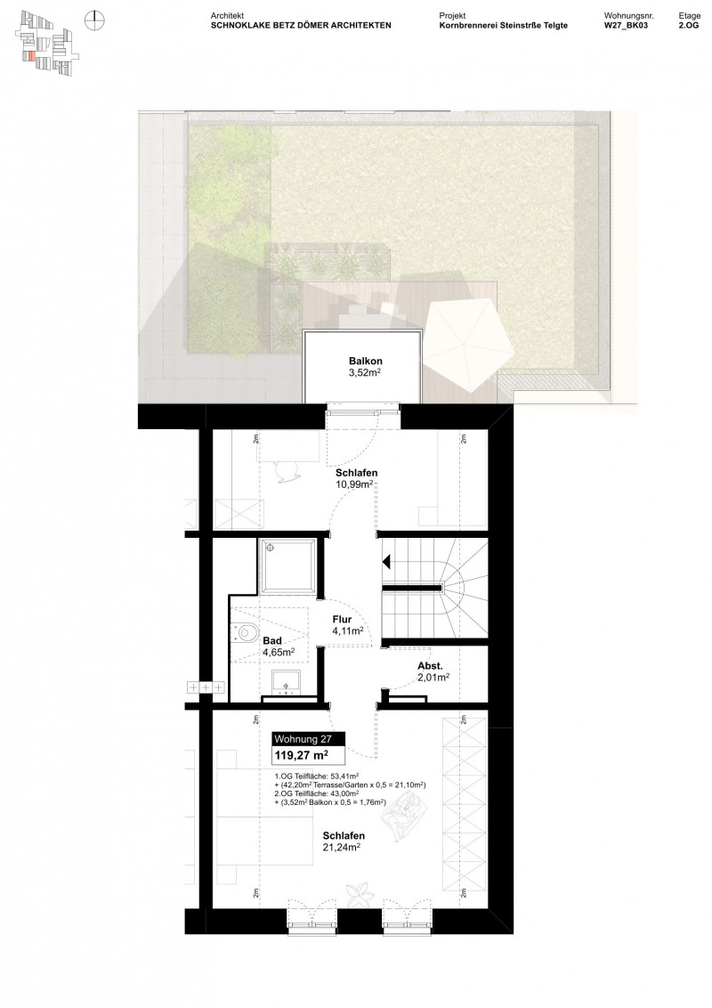 Grundriss Wohnung 1112