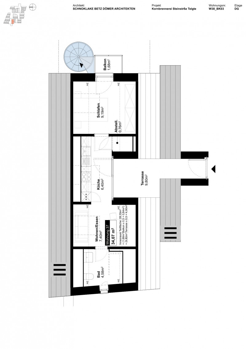 Grundriss Wohnung 1305